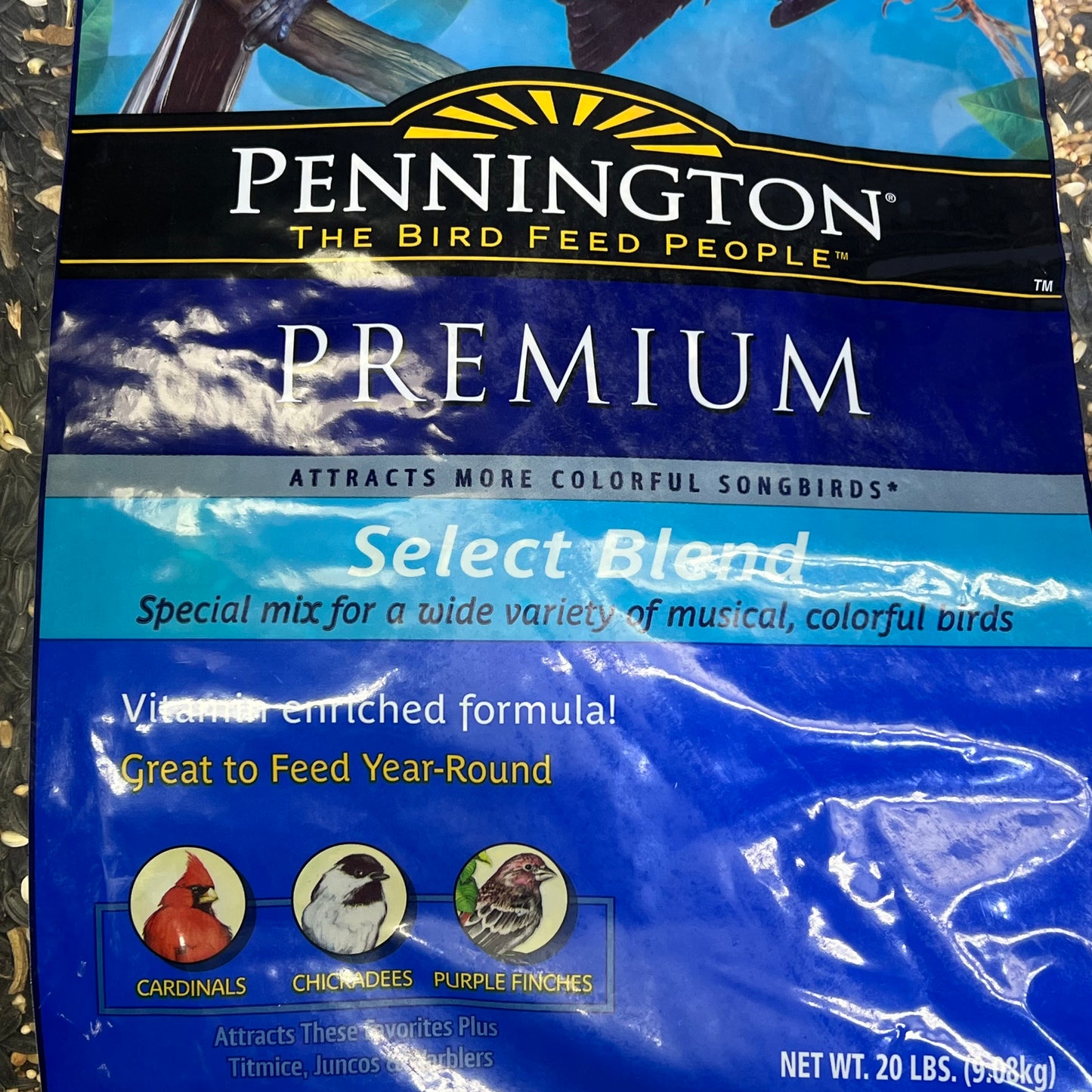 ZA@ PENNINGTON Premium Select Blend Bird Food Assorted Seeds 20 lb Bag
