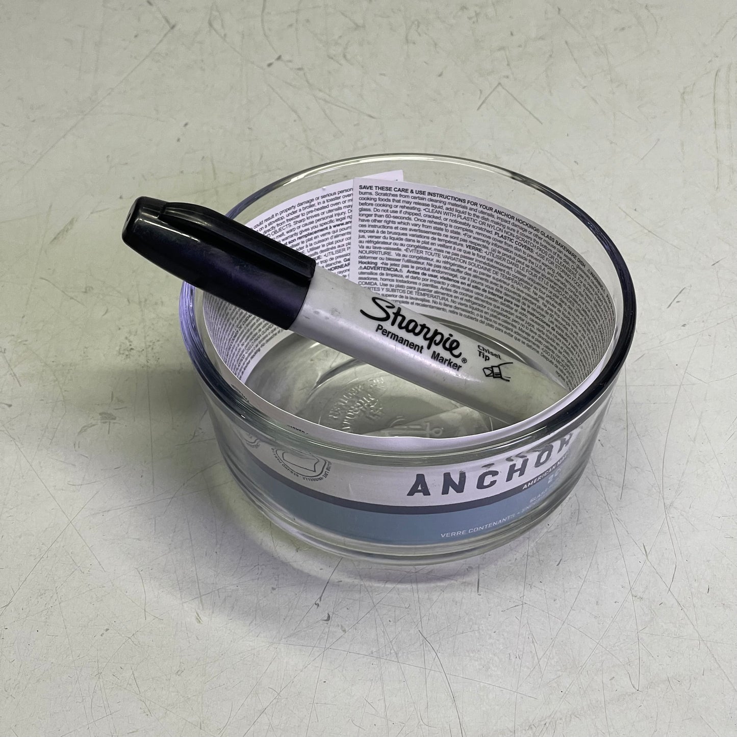 ANCHOR HOCKING (6 PACK) 2-Cup Glass Food Storage Container Clear + Red Lid 91547