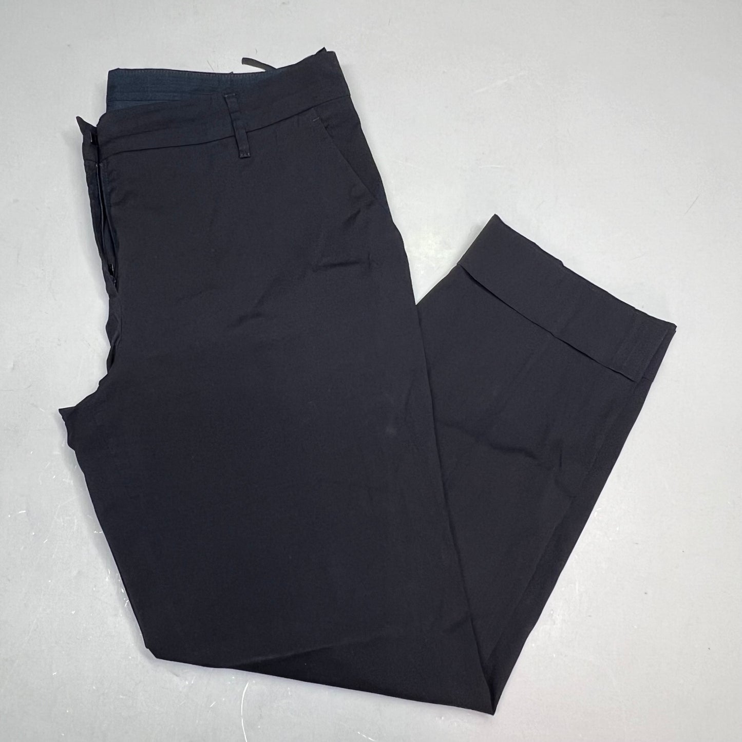 PRADA Milano Pants 78% Cotton 10% Nylon 3% Elastane Sz 46 Black