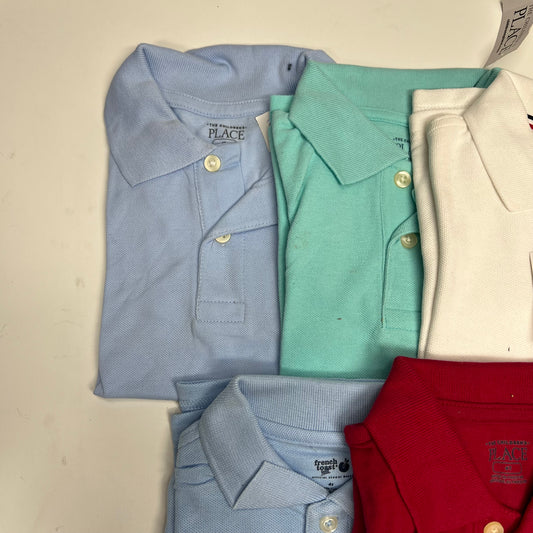 ZA@ (5 PACK) Uniform Soft Pique Polo Shirts Boy's Sz 4T Assorted Colors