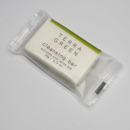 TERRA GREEN (30 PACK) Cleansing Bar Enriched W/ White Tea  0.72oz White