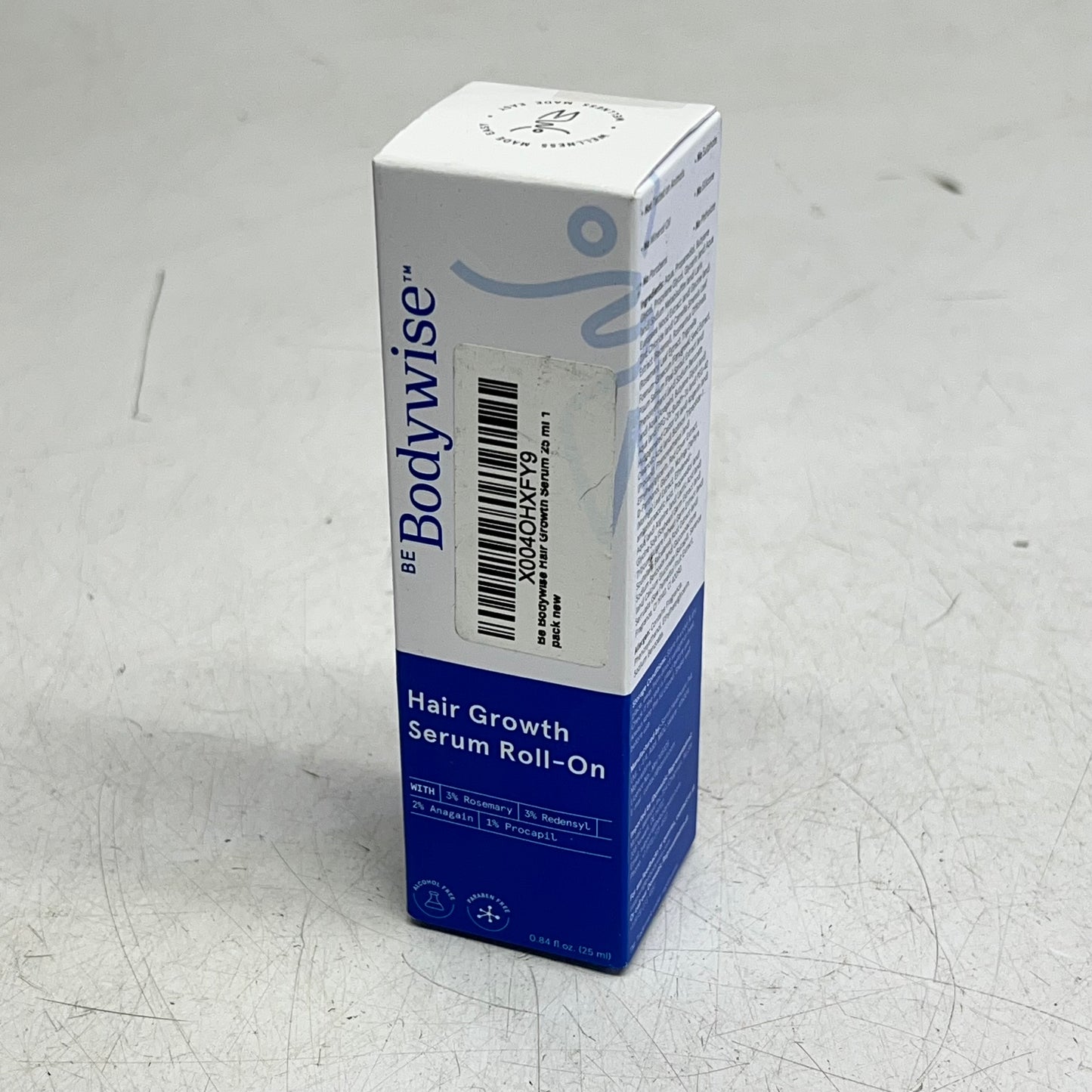 BE BODYWISE Hair Growth Serum Roll On For Thinning & Re-growth 0.84 Fl Oz