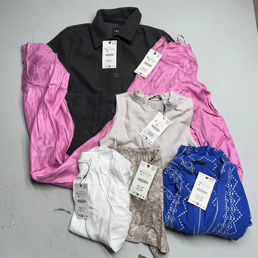 ZA@ ZARA Lot of Assorted Clothing Jacket/Coat, Bottoms & Blouses Women's Sz XS