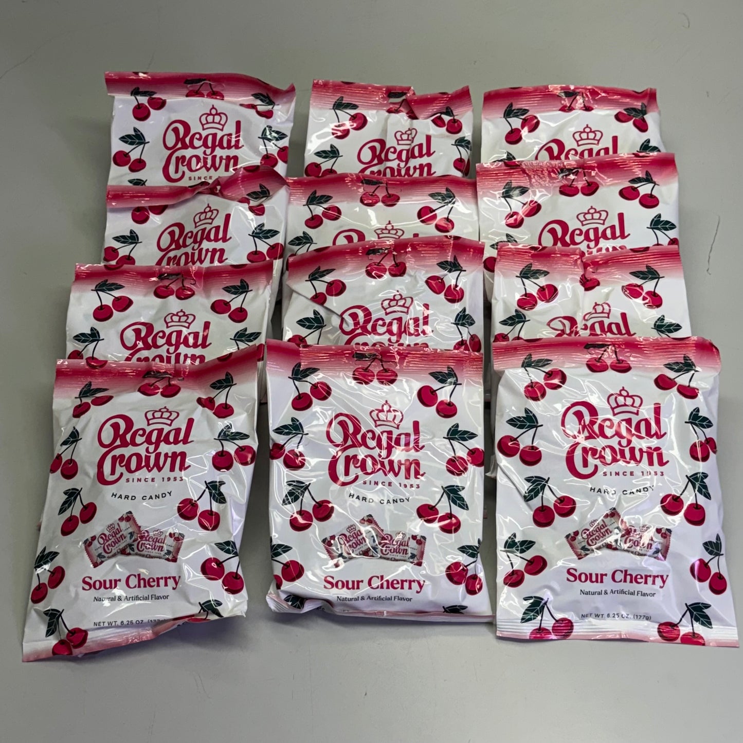 ZA@ ICONIC CANDY (12 PACK) Hard Candy Sour Cherry 6.25 oz BB 04/28