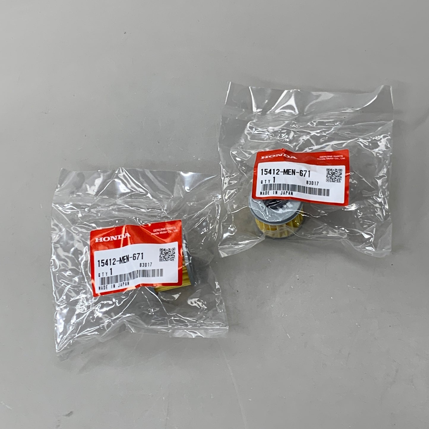 HONDA 2 PACK! Engine Oil Filter B3D17 15412-MEN-671 OEM