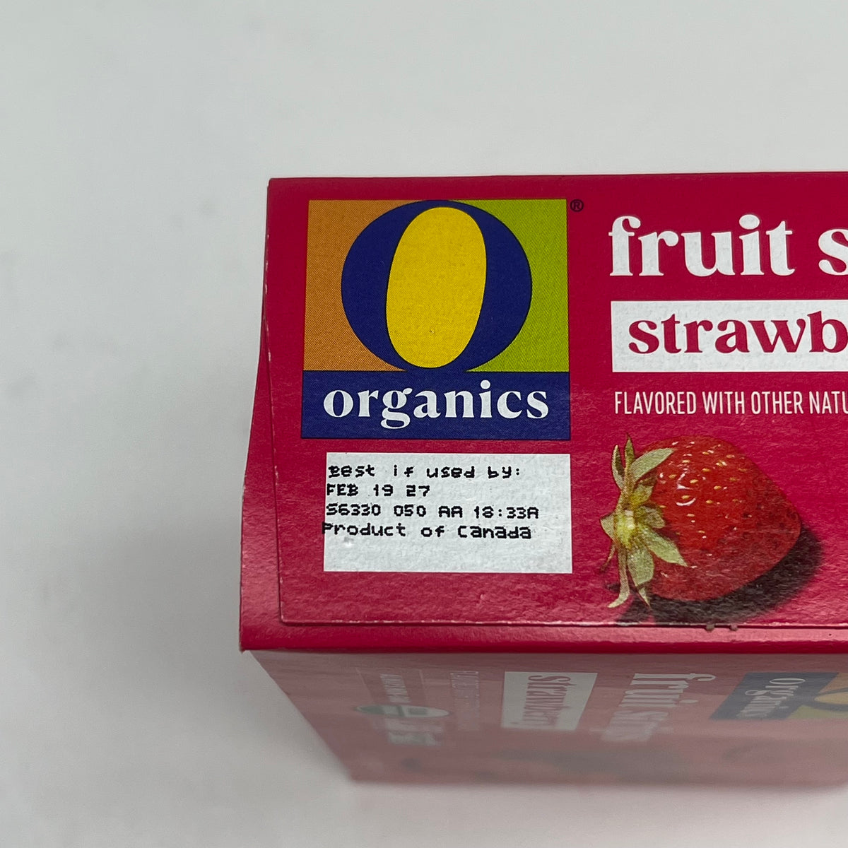 O ORGANICS (12 PACK, 10 EACH) Fruit Strips Strawberry Flavor 0.5OZ BB 02/27