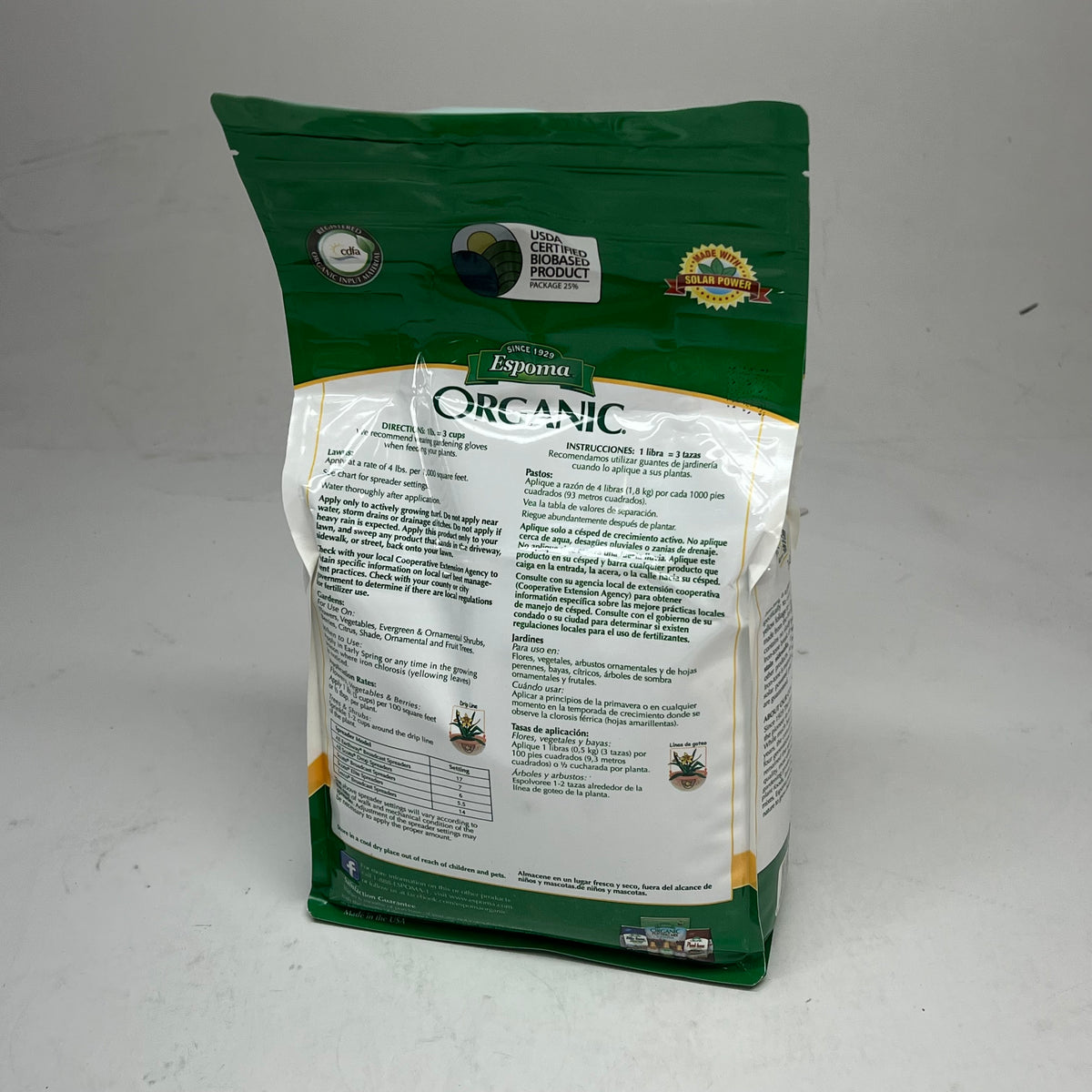 ZA@ ESPOMA  (2 PACK) Organic Iron Tone Turns Yellow to Green  5 lb Bag