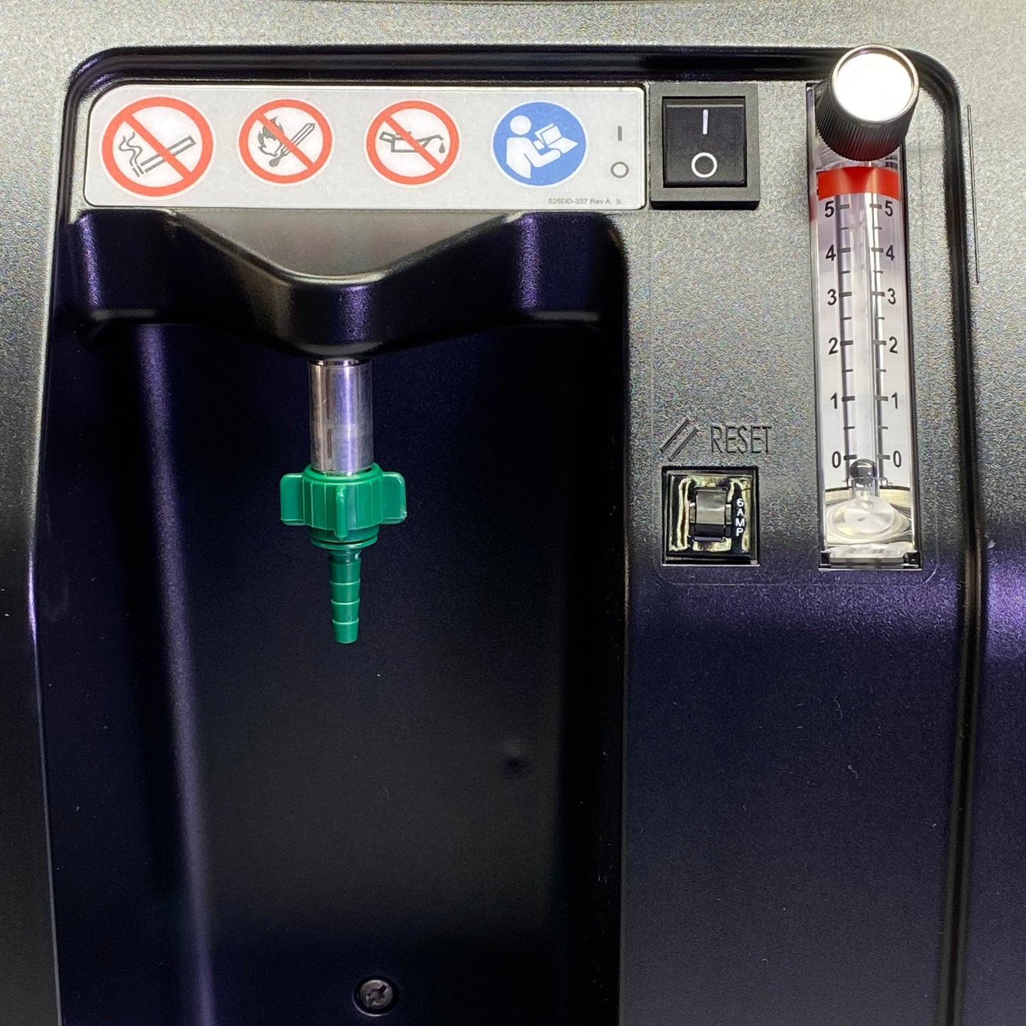 DEVILBISS HEALTHCARE 5 Liter Oxygen Concentrator 24.5" x 13.5" x 12" Black 525DS