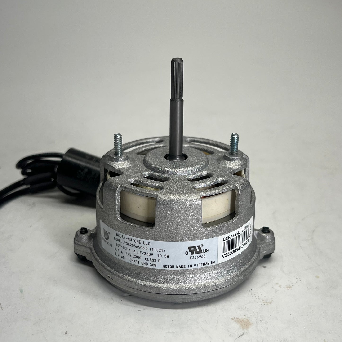 BROAN-NUTONE Genuine Replacement Motor For Exhaust Fans Silver Y3L205A506