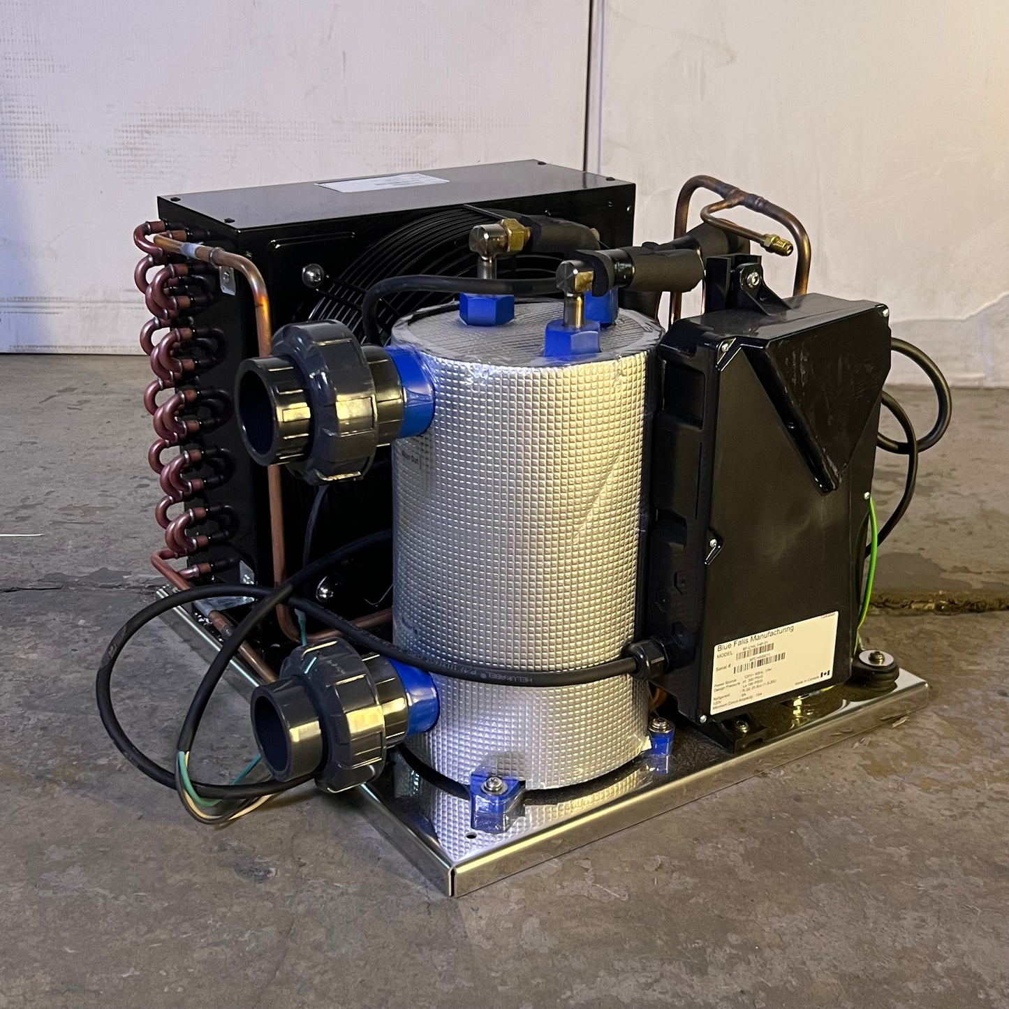 BLUE FALLS Heat Pump 1HP Ice Bath Chiller Water Chiller BF-CHIL1HP-01