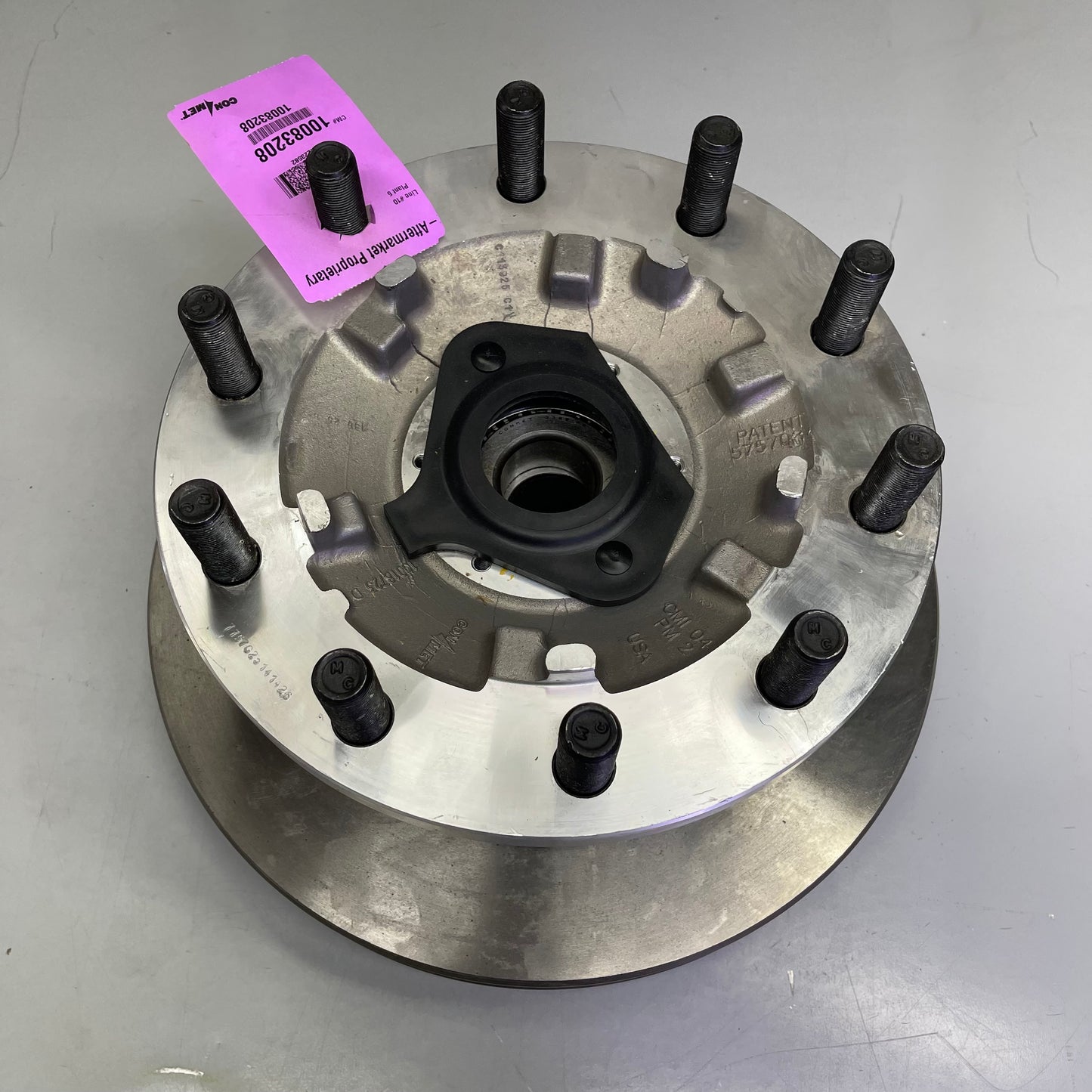 CONMET Aftermarket Preset Hub & Rotor Assembly 10" x 17" Dia ALUMINUM and Steel 10083208