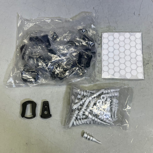 ZA@ (LOT OF 2) Assorted Hardware For Closet//Hanging Hardware (See Images) Black/White