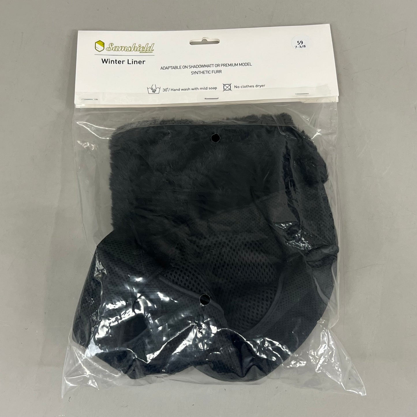 SAMSHIELD Winter Liner for Equestrian Helmets SZ 59L 7-3/8" Black