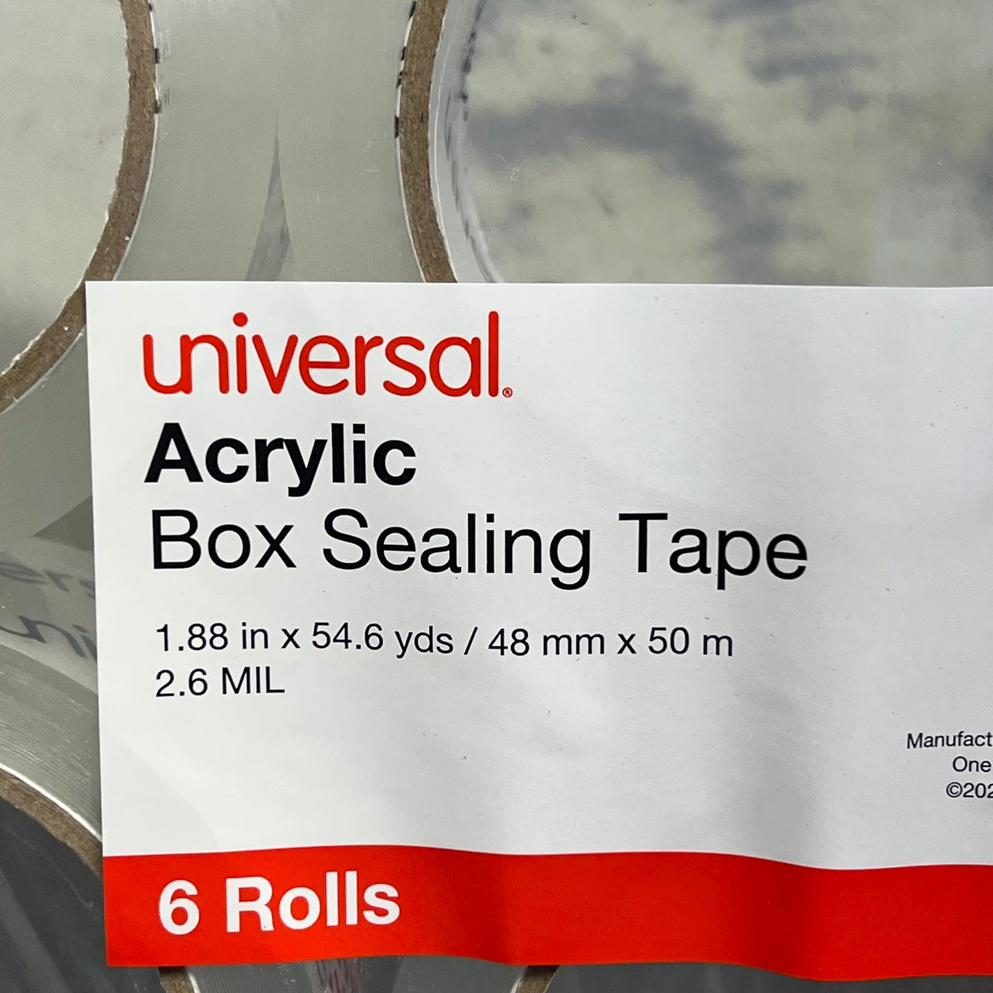 ZA@ UNIVERSAL (6 PACK) Moving & Packing Acrylic Box Sealing Tape Clear UNV33102 (Damaged)