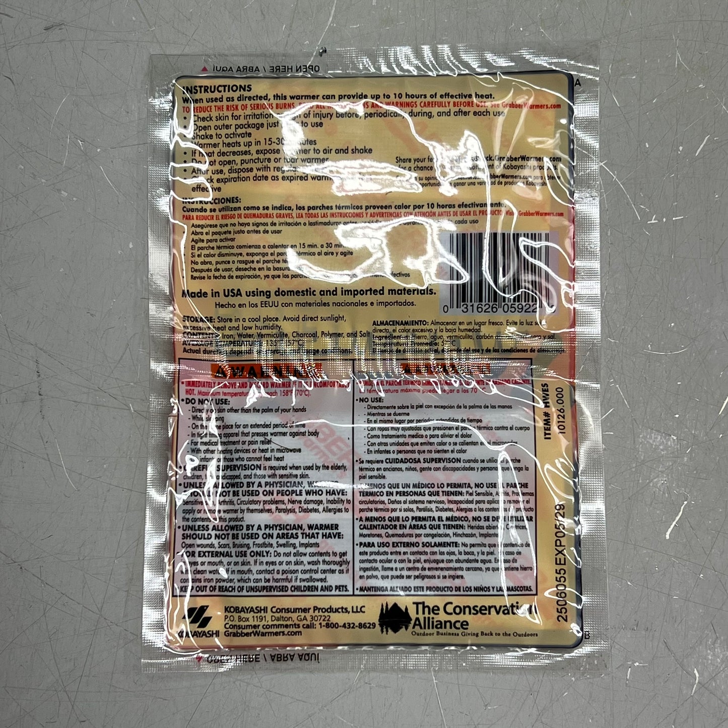 GRABBER WARMERS (40 PAIRS) Air Activated Ready To Use Hand Warmers 10 Hours