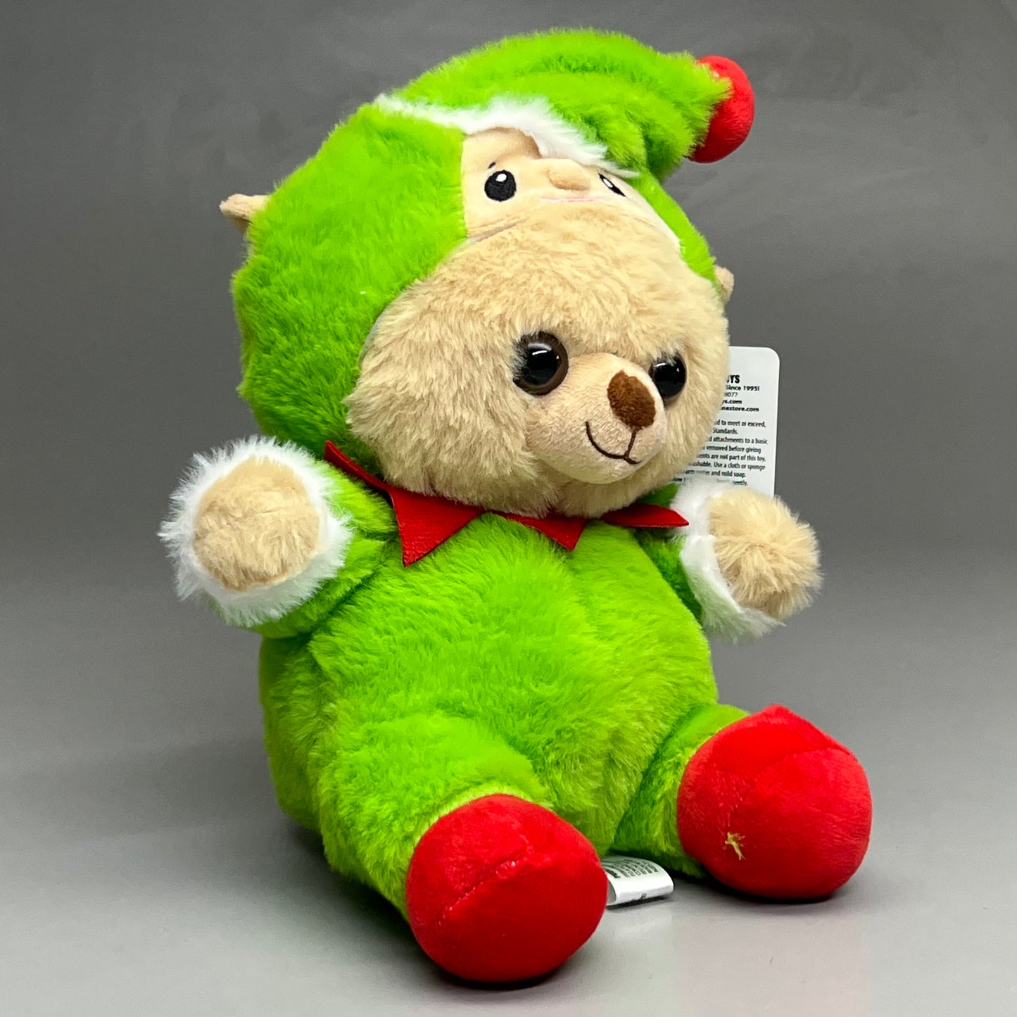 PEEK A BOO TOYS Huggable Teddy Bear Elf (6 PACK) Green XMASDIS30