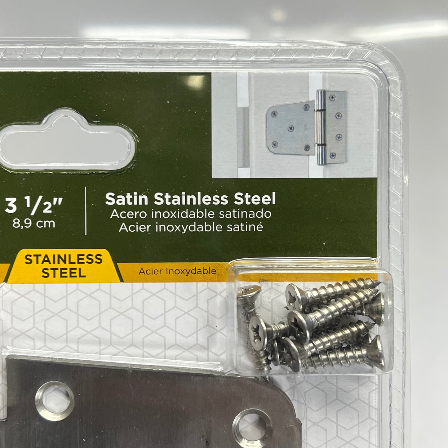 NATIONAL HARDWARE  Stainless Steel Extra Heavy Hinge 3.5" Nickel  SKU: N342-543