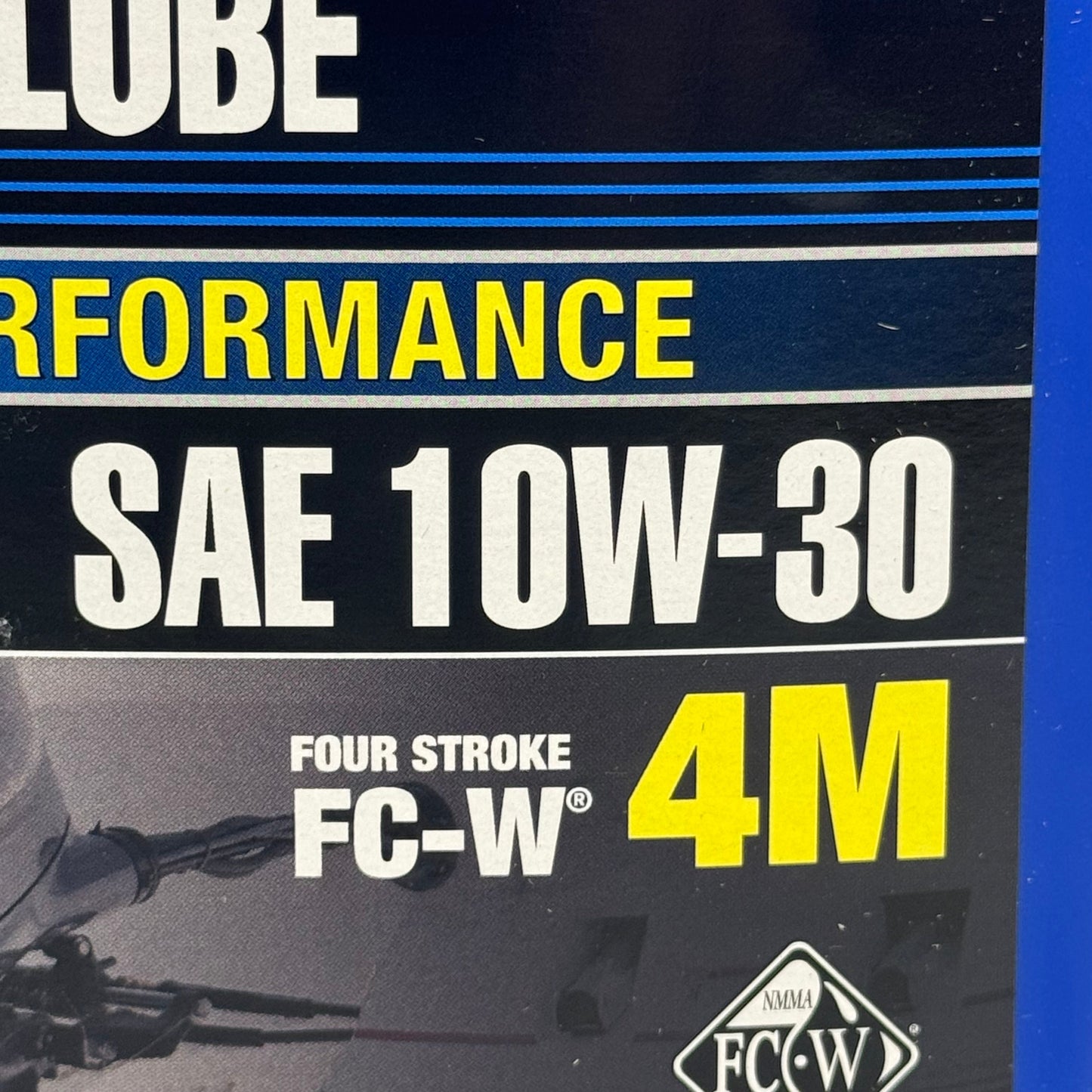 ZA@ YAMAHA Yamalube Marine Performance Engine Oil SAE 10W-30 Four Stroke FC-W 1 Gal Blue A