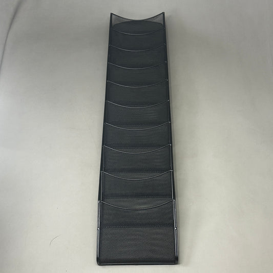 SAFCO 9 Pocket Mesh Literature Magazine Rack Onyx Black