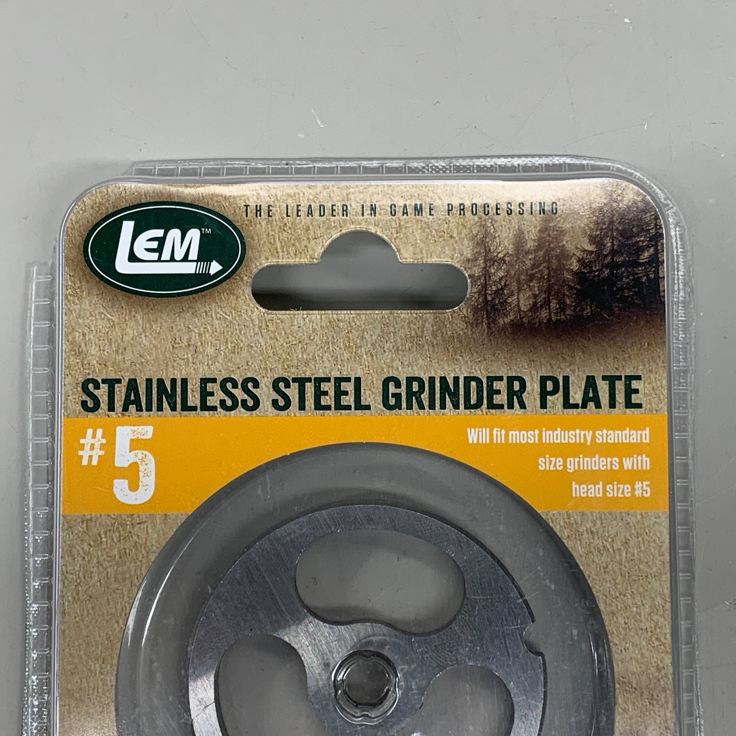 LEM Grinder Stuffing Plate #5 2-1/8" Diameter Stainless Steel 787SS