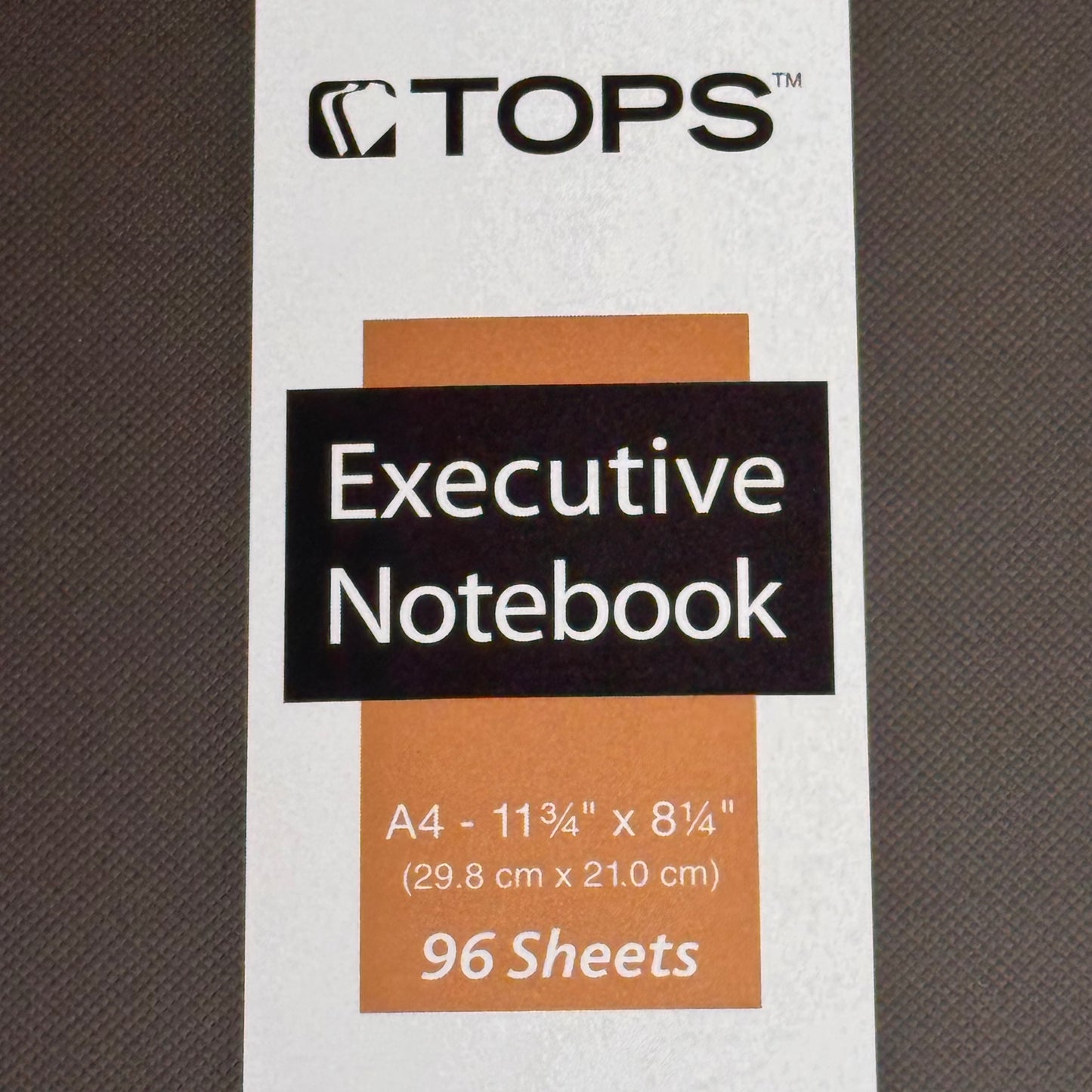 TOPS Royale Executive Notebook Double Wirebound College Rule 96 Sheets Black