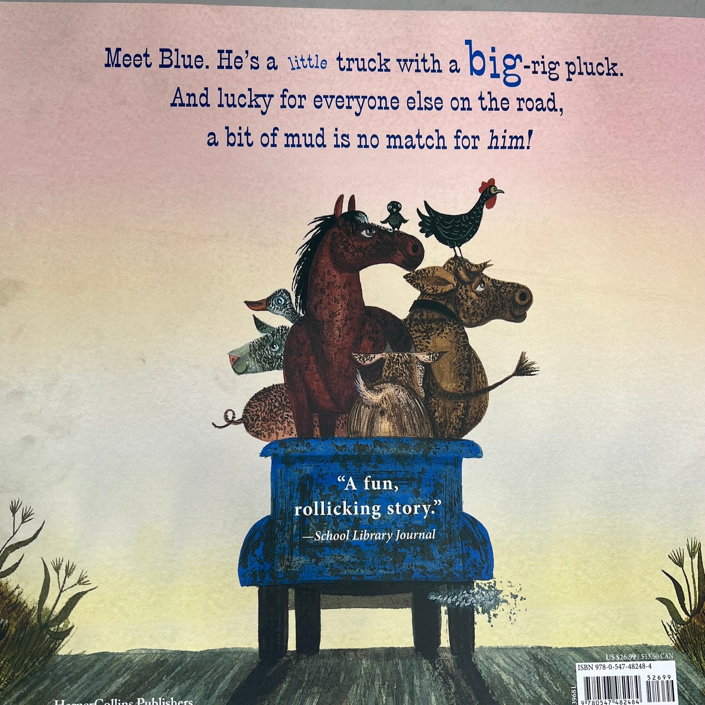 LITTLE BLUE TRUCK Paperback Children's Big Book By Alice Schertle 18"x14"