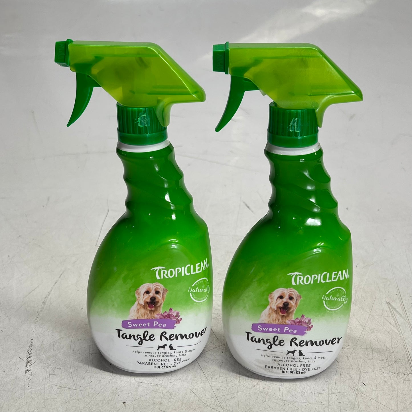 TROPICLEAN (2 PACK) Sweet Pea Scent Tangle Remover for Gentle Brushing 16 fl oz