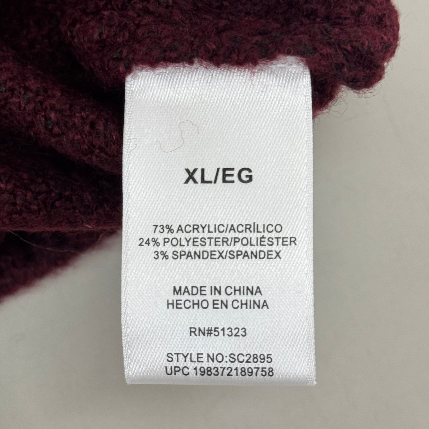 VINCE CAMUTO Cable Knit Sweater Women's Sz-XL Wine SC2895