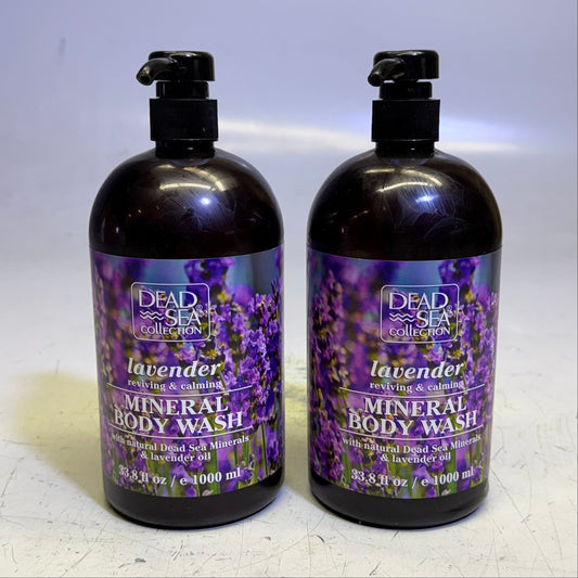 DEAD SEA COLLECTION (2 PACK) Lavender Mineral Body Wash Calming 33.8 Fl Oz