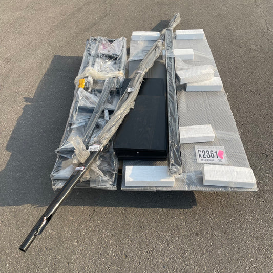 ZA@ Pallet of MIXED Desk Parts, Spa Parts, UV PVC, & Ladder (AS-IS)