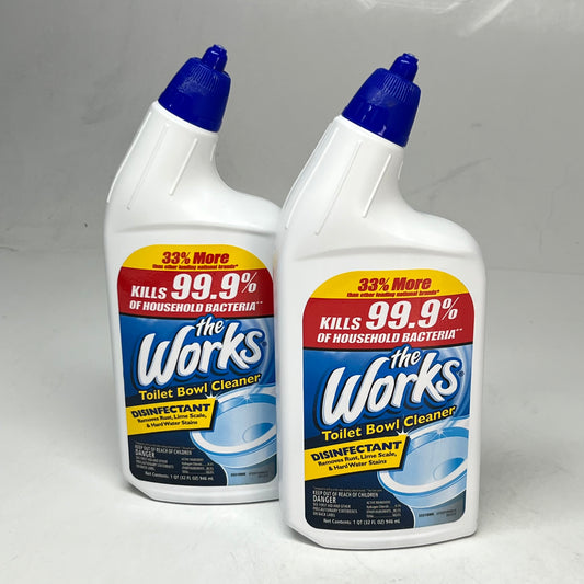 ZA@ THE WORKS (2 PACK) Toilet Bowl Cleaner Professional Formula 32 fl oz.