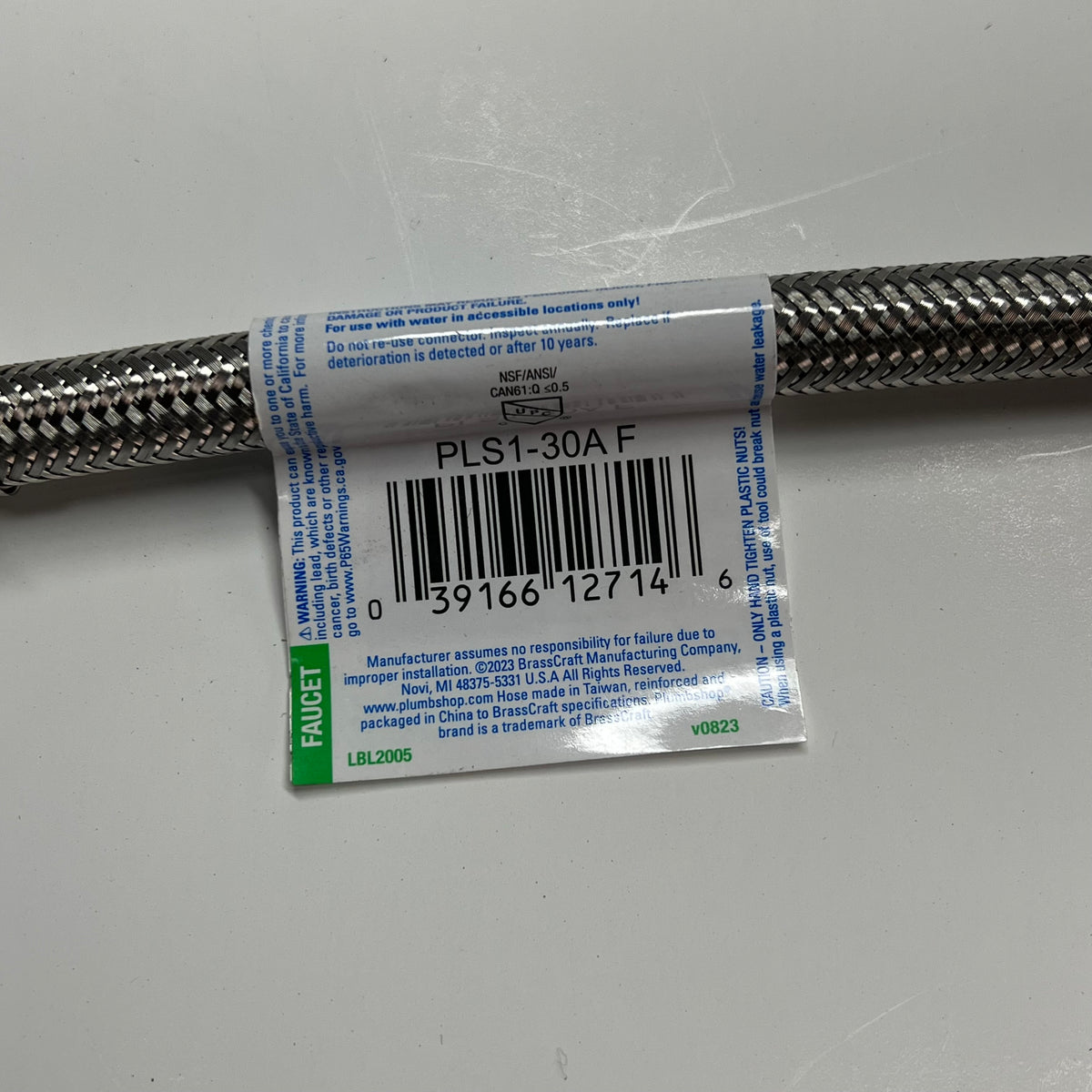 ZA@ PLUMBSHOP (25 PACK) Lav Flex Connector Stainless Steel Braid  30" Length Silver PLS1-30AF