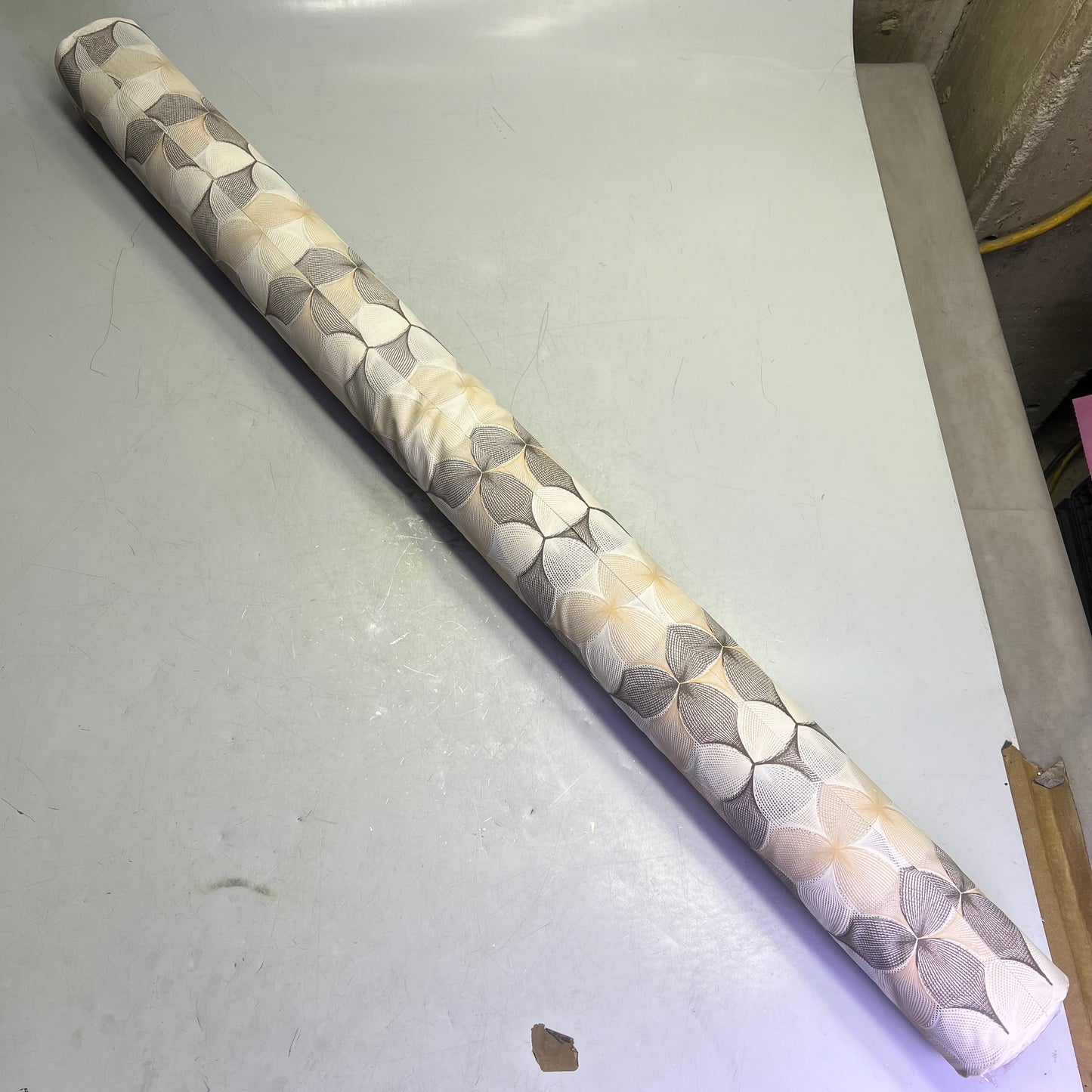 PVC Faux Crochet Floral Pattern Tablecloth 54"x60' Brown/Tan/White