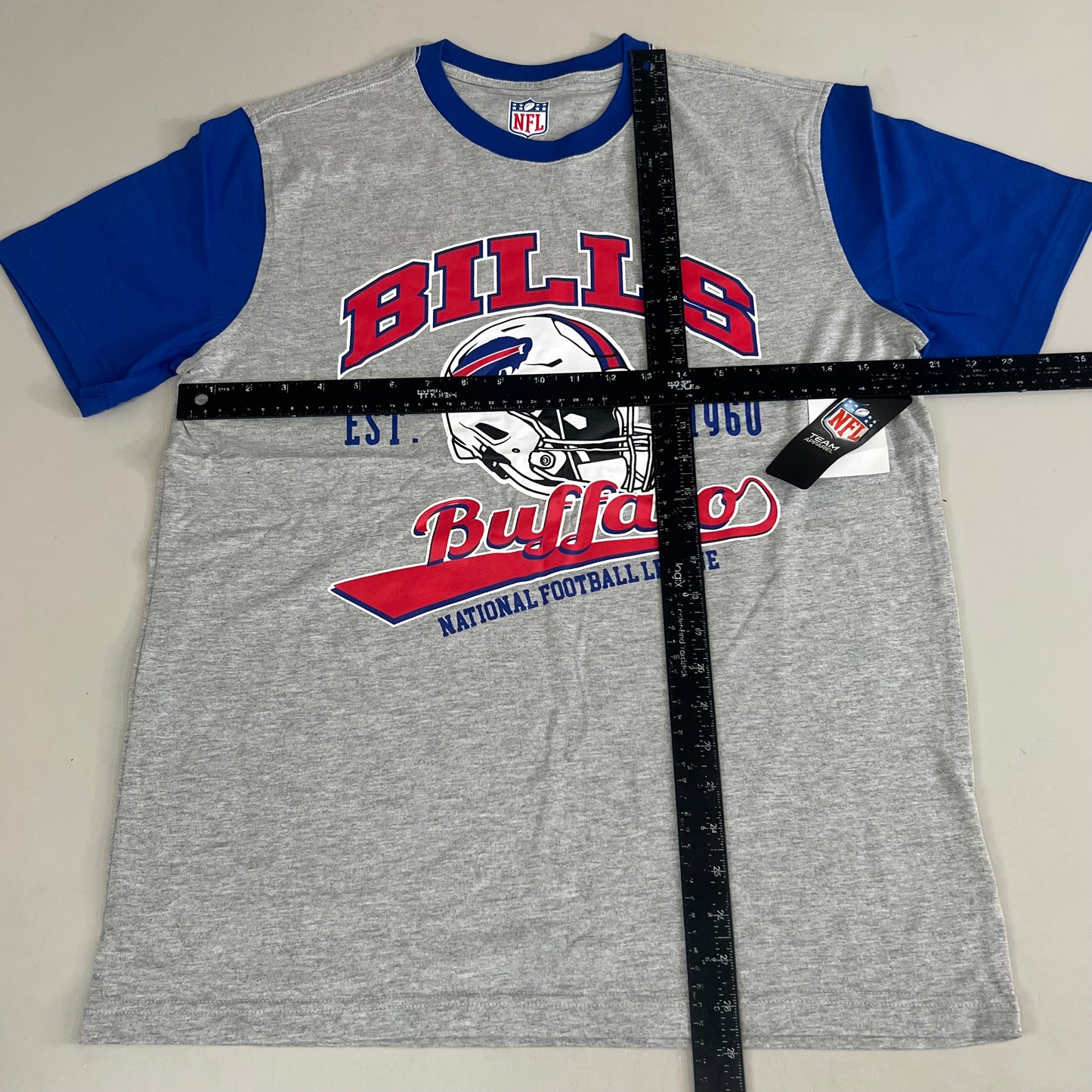 NFL G-lll Sport Bills Black Label T-shirt Men's Sz M Blue/Gray