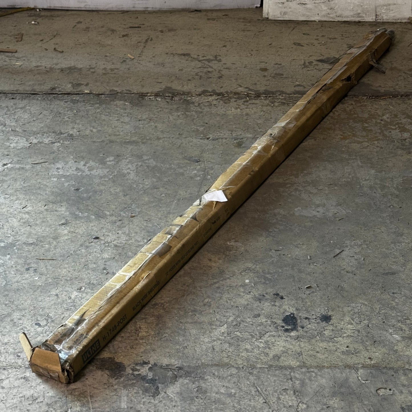 ULINE (2 PACK) Black Wire Shelving, Post With Self Leveling Feet 72" Black H-1748-POST