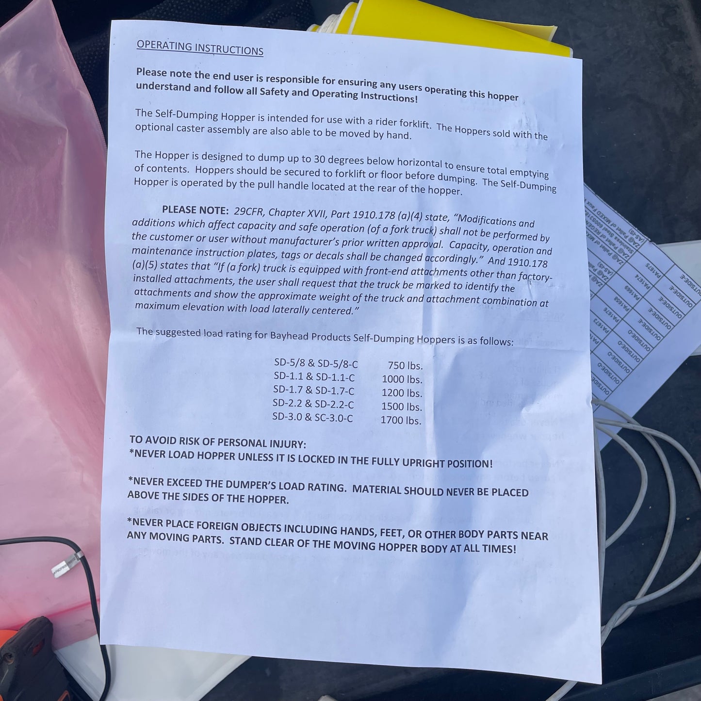 ZA@ Pallet of BAYHEAD Tilt Truck Trash Cart 75”x61”x50” Red (AS-IS)