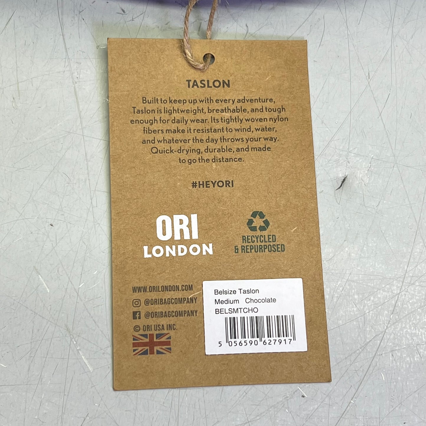 ORI LONDON Belsize Bag Made From Talson Material Medium Chocolate BELSMTCHO