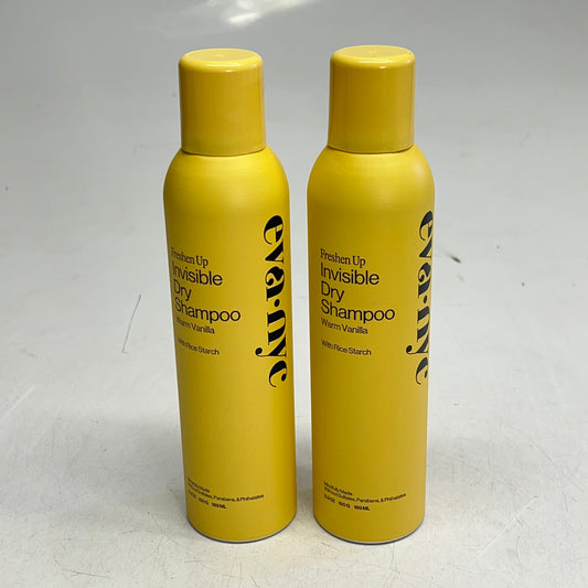 EVA-NYE (2 PACK) Freshen Up Invisible Dry Shampoo Warm Vanilla Scent  5.3 oz