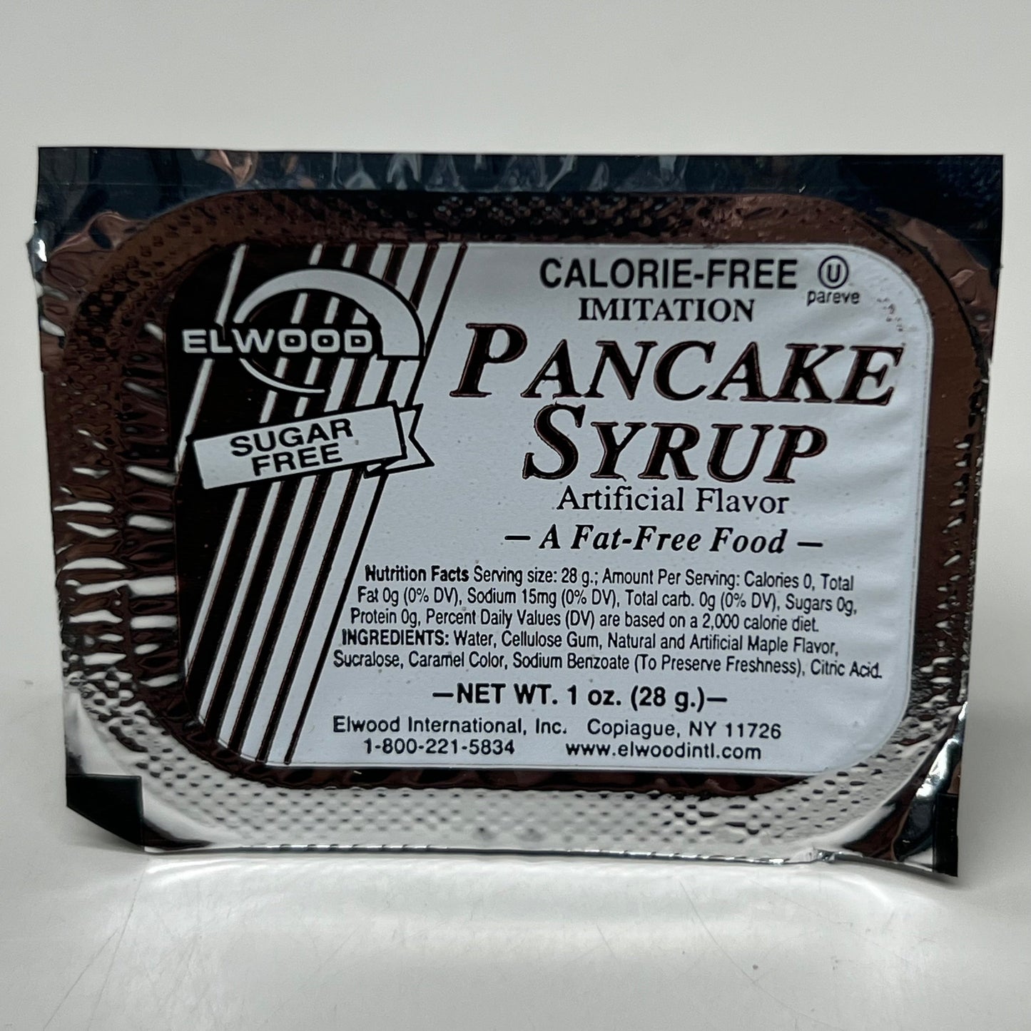 ZA@ ELWOOD Individual Pancake Syrup Cups Calorie Free 100 pack (1 oz) F