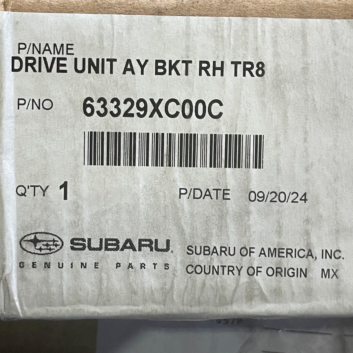 Subaru Lift-Gate Lift Support, Support Cylinder, Drive Unit Ay Kitrh 63329XC00C