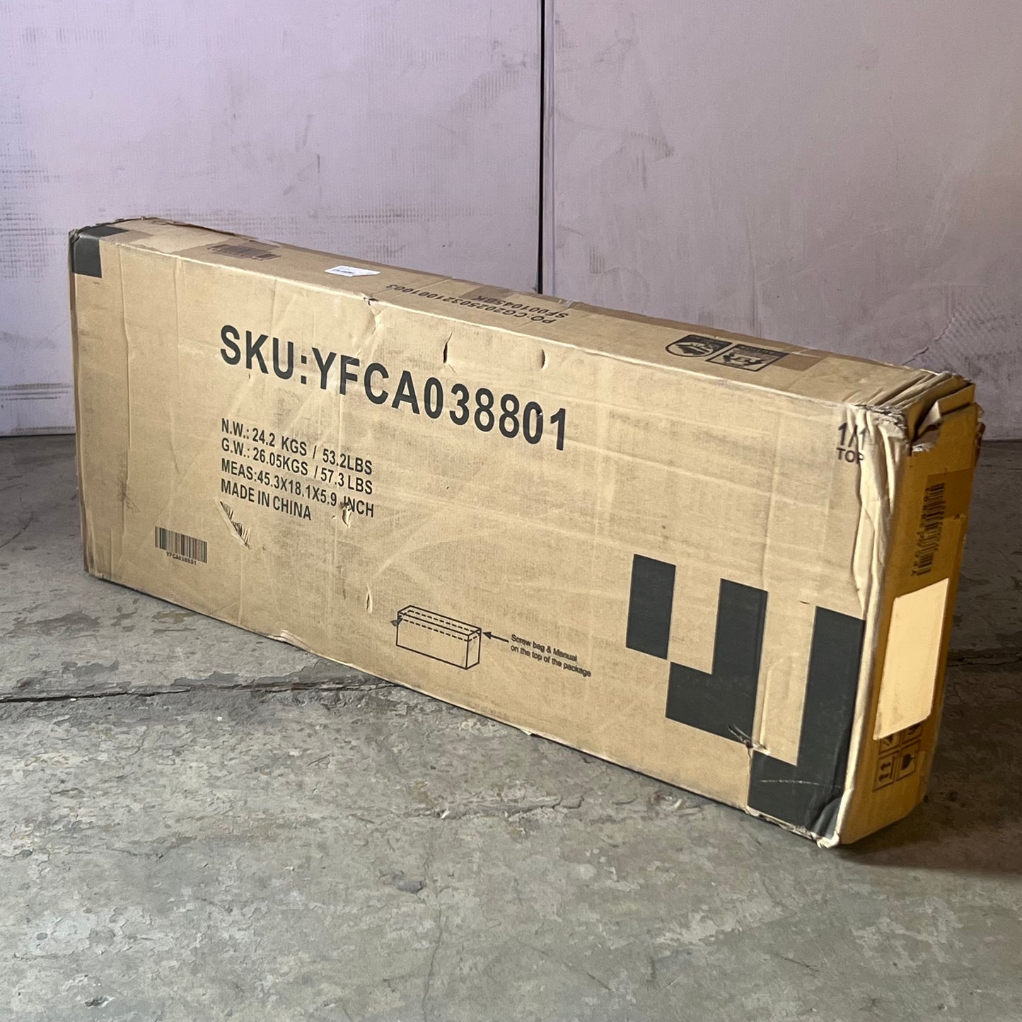 ZA@ Contemporary Desk 45.3" x 18.1" x 5.9" Black SF001045 B