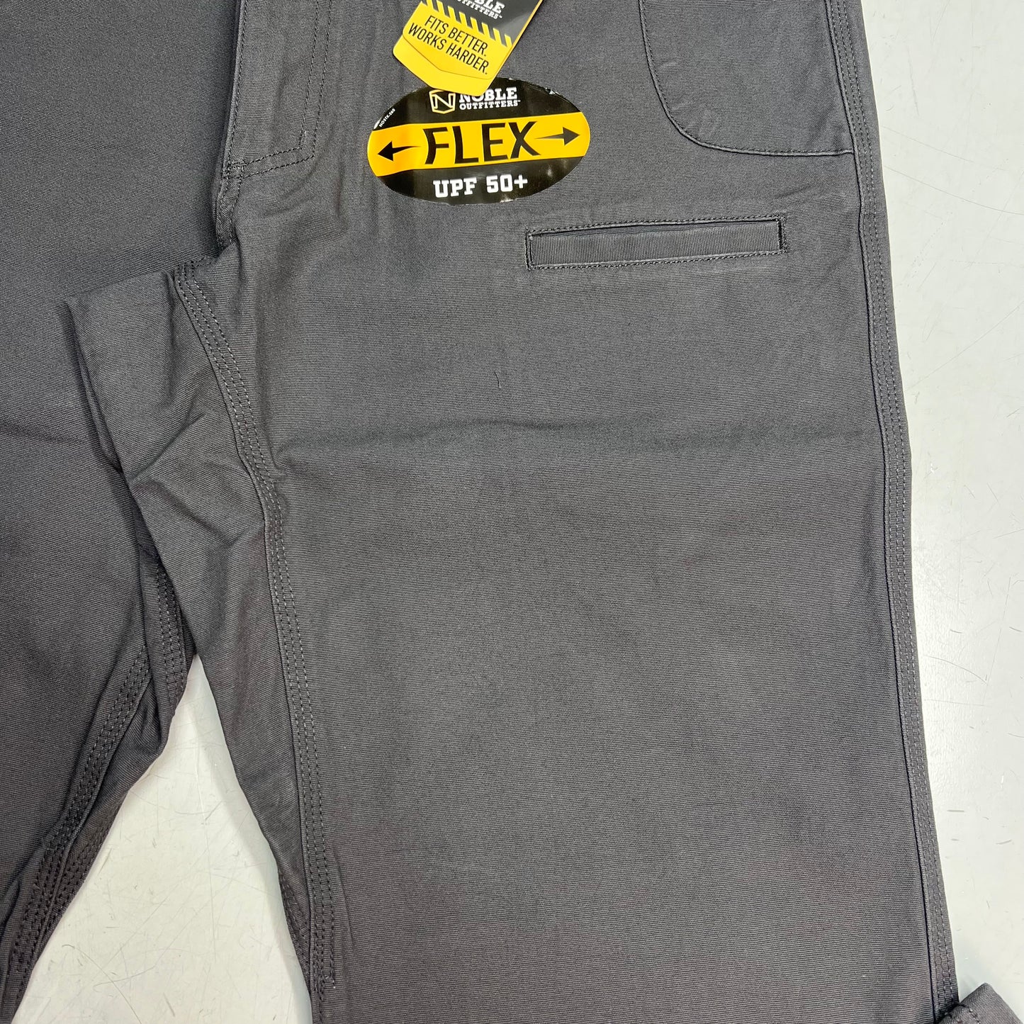 NOBLE OUTFITTERS Flex Stretch Canvas Work Pant Men's Sz 42x34 Asphalt 18425