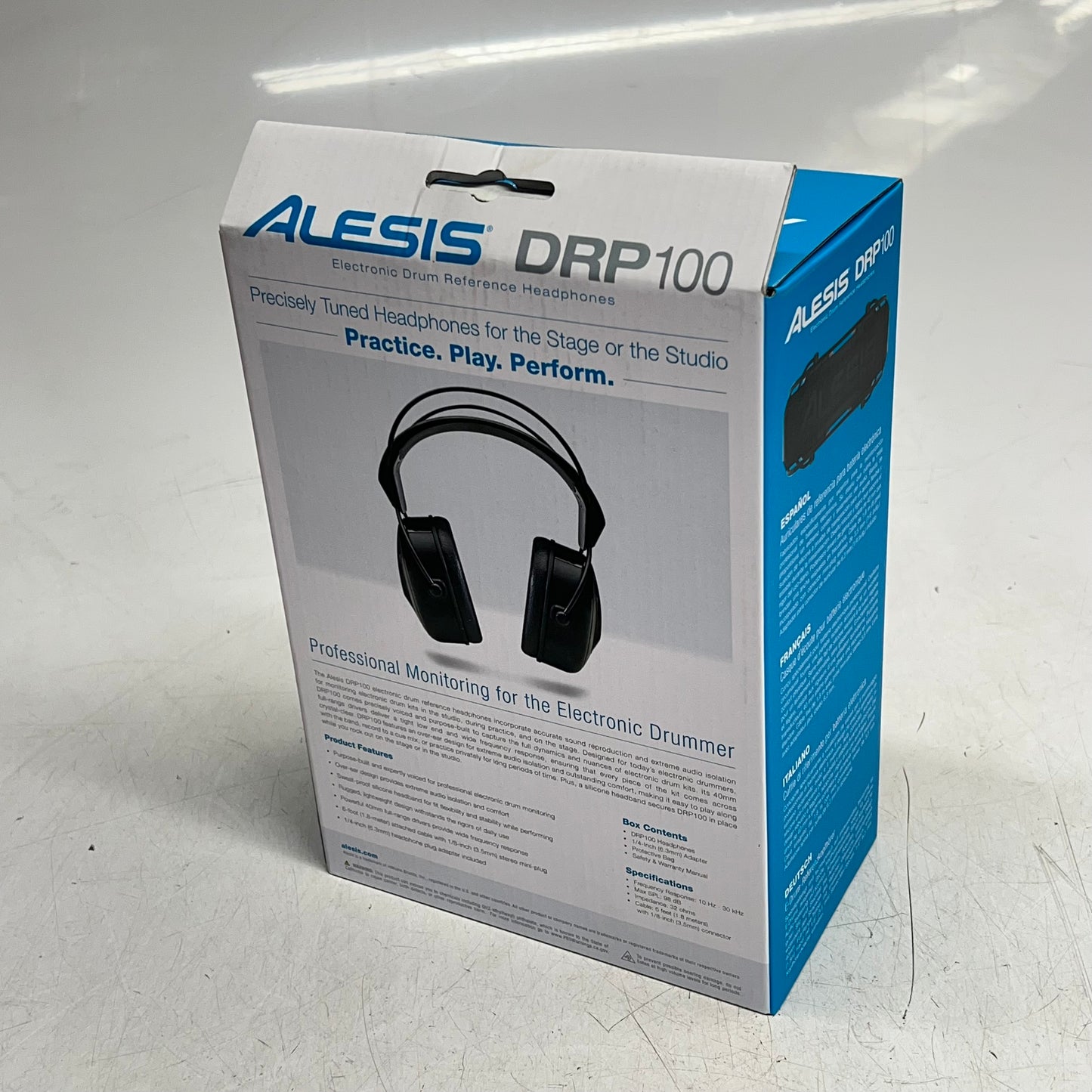 ALESIS Professional Drum Monitoring Headphones 40mm Full Range Black DRP100