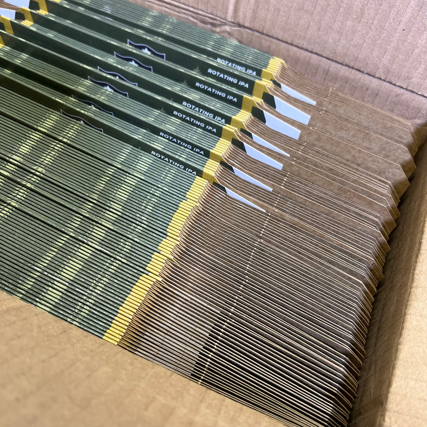 ZA@ NORTH PEAK (125 PACK) Piney Spruce Tip IPA Foldable Beer Carry Box 8"x5"x4" Gr|een