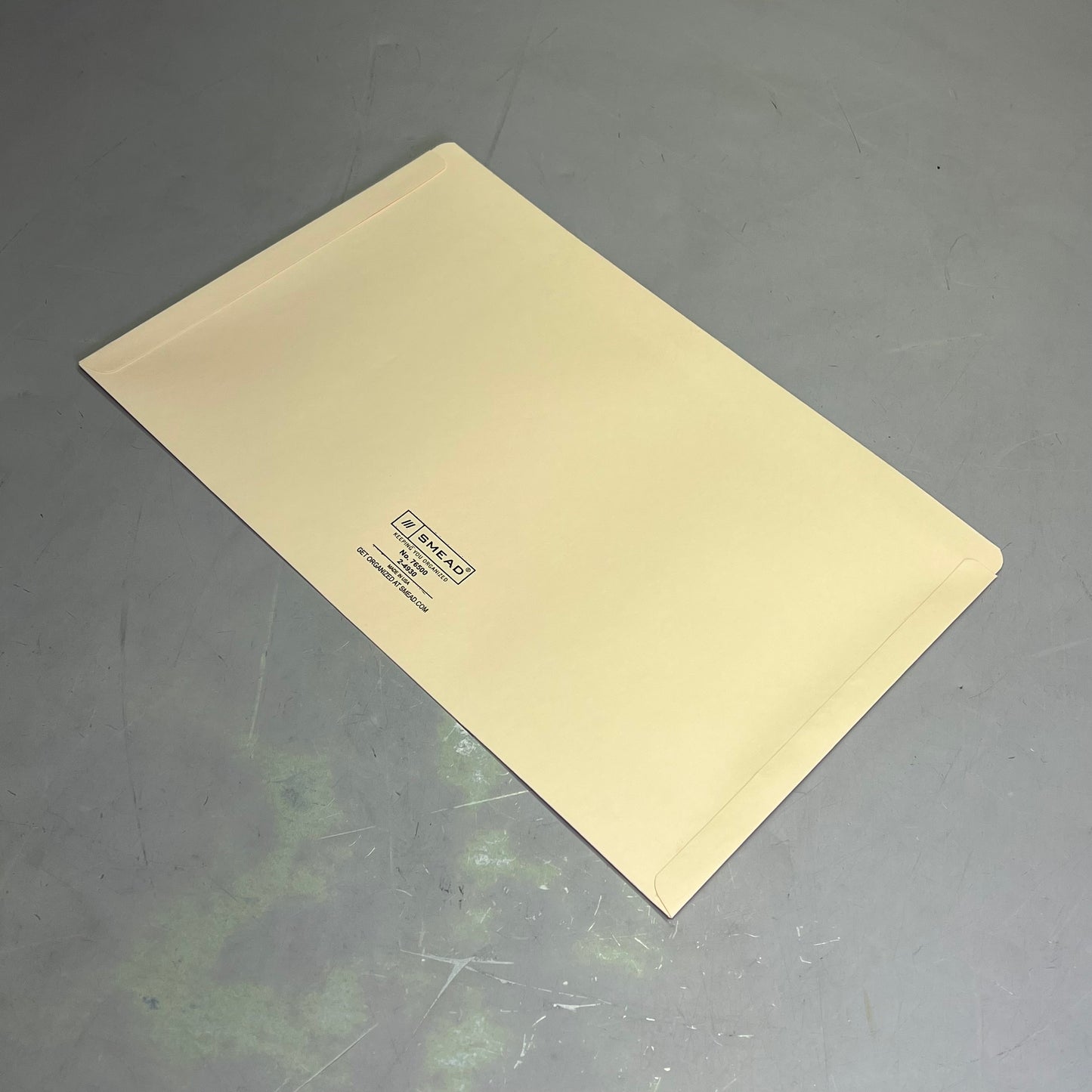 SMEAD (100 PACK) Flat File Jackets Straight Cut Reinforcement Tab Legal Sz 76500