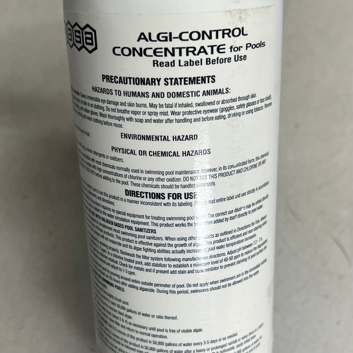 HASA Algi-Control Pool Water Treatment Concentrate 1 Qt 25TX086