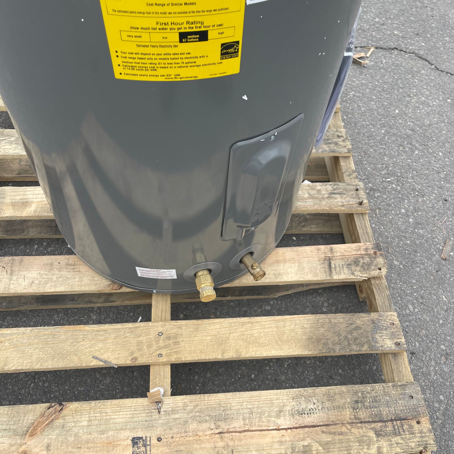 Z@ RHEEM Hybrid Electric Water Heater 50 gal Grey XE50T10H45U1 (New, Small Dent)