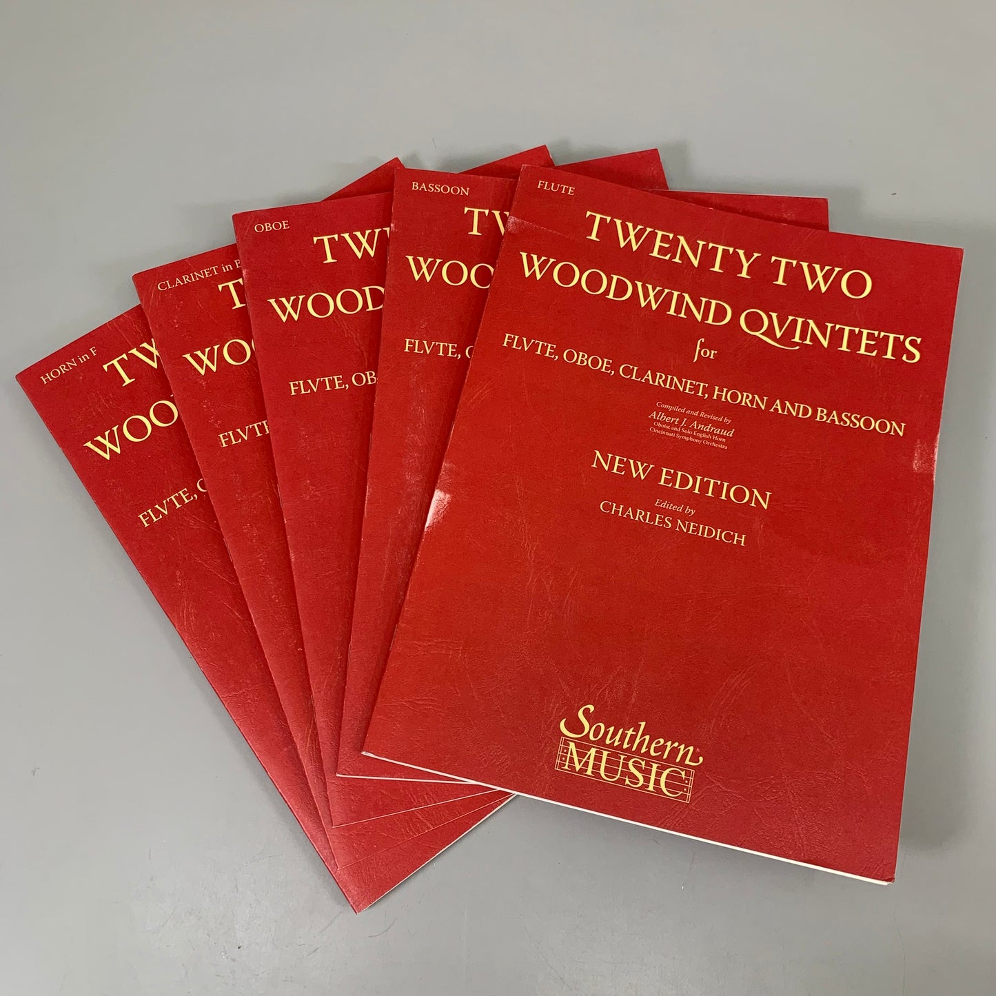 SOUTHERN MUSIC (5 PACK!) Twenty Two Woodwind Quintets New Edition Red AS-IS