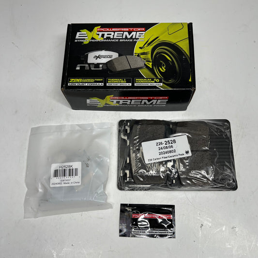 POWER STOP Street Performance Carbonfiber Ceramic Brake Pads & Hardware Z26-2528