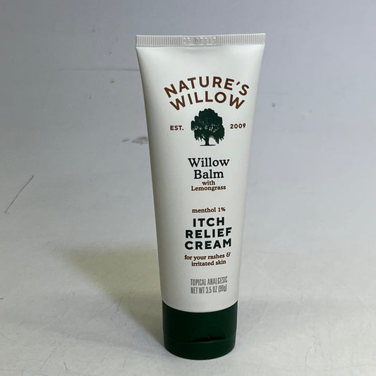NATURE'S WILLOW (3 PACK) Itch Relief Lotion with White Willow Bark for Soothing Skin 3.5 oz. BB 07/27